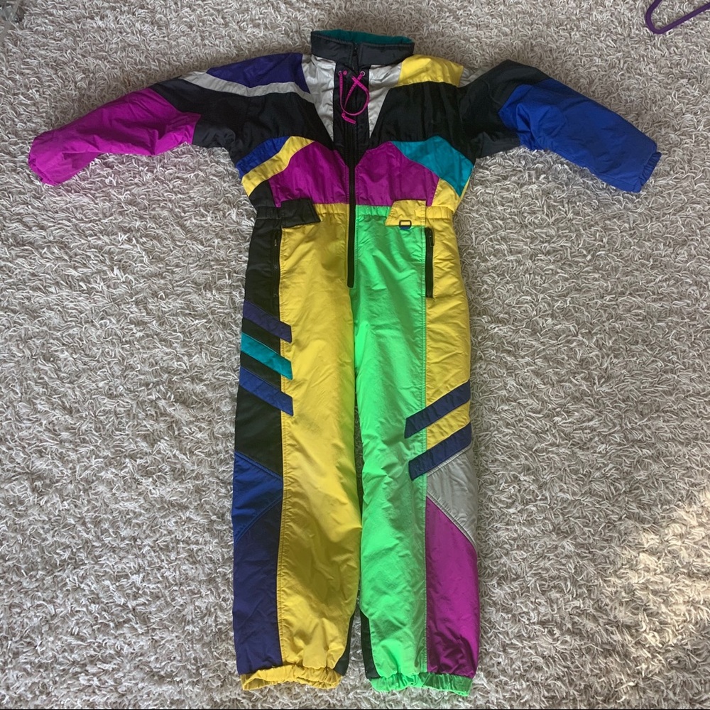 Obermeyer colorful vintage snowsuit